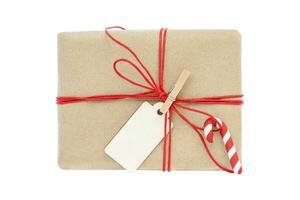 Christmas gift box isolated photo