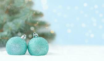 Christmas background with ornaments photo