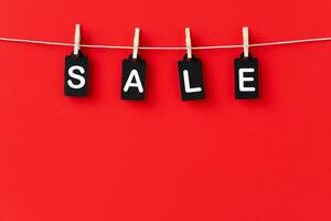 Sale red background photo