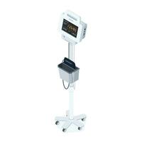 Vital signs monitoring machine in hospital or ward. For obseverving blood pressure, oxygen saturation, heart rate, ecg. Isometric isolated object. Vector. vector