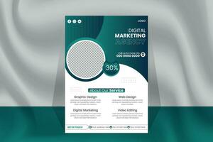 Modern and creative flyer design for digital marketing agency vector
