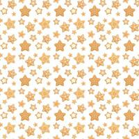 Gingerbread cookie seamless background, pattern of stars photo