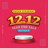 12.12 sale poster design vector