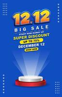 12.12 sale poster design vector