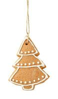 Isolated holiday Christmas gingerbread cookie photo