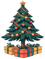 ai generado Navidad árbol decoración diseño png