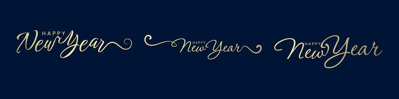 2024 Happy New Year Typography Design Set vector