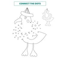 Connect the dots for the seagull. vector