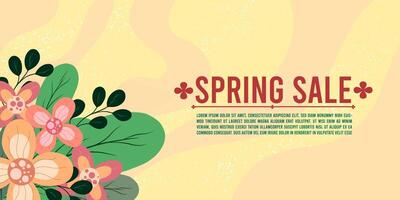 Spring sale banner design vector