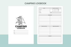 Camping LogBook Free Template vector