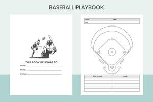 béisbol libro de jugadas gratis modelo vector