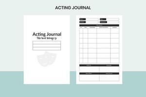 Acting Journal Free Template vector