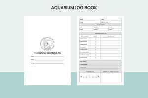 Aquarium Log Book Free Template vector