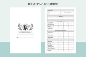 Beekeeping Log Book Free Template vector