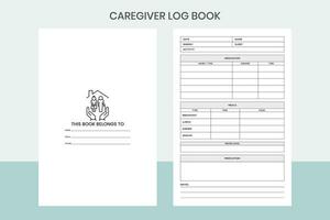 Caregiver Log Book Free Template vector