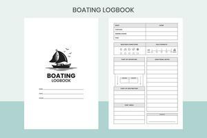 Boating LogBook Free Template vector