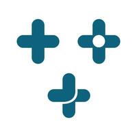 set of three cross icons vector