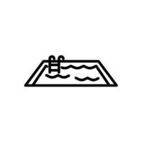 swimming pool icon vector in line style