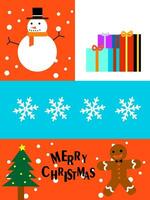 christmas flat illustration for background, banner, poster, template, design, website, element, etc vector