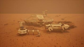 Scientific research settlement on the planet Mars photo