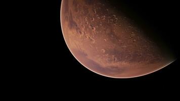 Amazing red planet Mars in deep stellar space photo