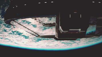 Alien UFO spaceship near Earth photo
