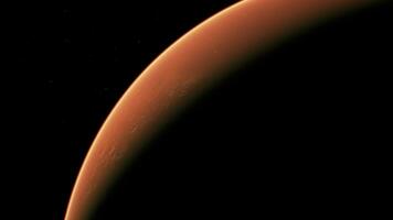 Amazing red planet Mars in deep stellar space photo