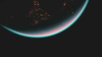 Earth at night with city lights. Elements of this image furnished by NASA photo