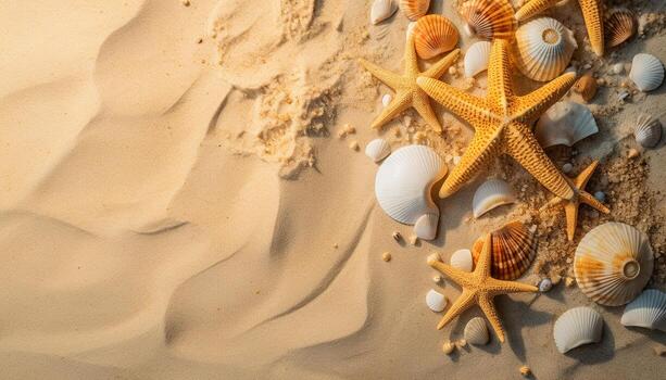 ai generado tropical línea costera, azul agua, palma arboles verano vacaciones paraíso generado por ai foto