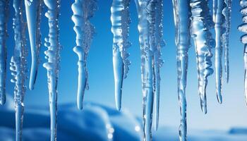 ai generado resumen azul hielo cristal refleja naturaleza congelado frescura generado por ai foto