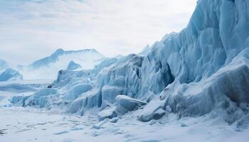 ai generado resumen azul hielo cristal refleja naturaleza congelado frescura generado por ai foto