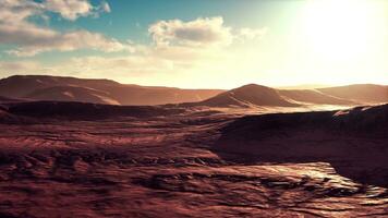 Beautiful landscape of sandy desert aerial photo