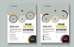Creative Travel Flyer Design Template vector