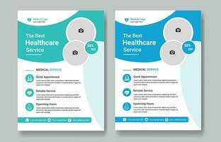 Medical Flyer Design Template 2023 vector