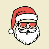 Cool Santa Claus with Sunglasses on isolated Background vector