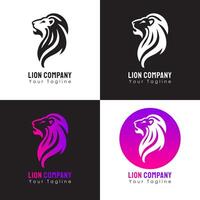 Set Of Vector Lion Logo Simple and Minimalist