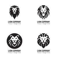 Set Of Vector Lion Logo Simple and Minimalist