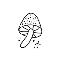 PMushroom icon. Amanita Vector illustration isolated on white background