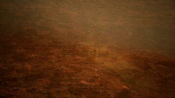 Storm of dust and sand in desert photo