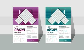 Real estate flyer design vector