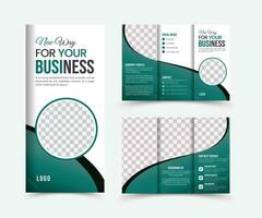 corporate and commercial trifold brochure template design. vector