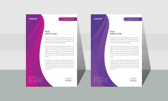 Contemporary letterhead template for businesses and corporations vector