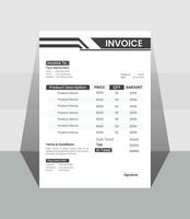 Modern abstract invoice template vector