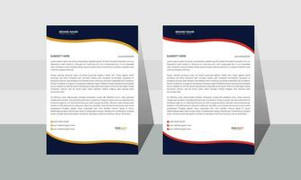 Vector design of a modern corporate letterhead template for your project.