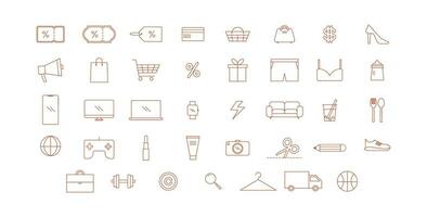 A Set of Icon and Pictogram to Use in Promotion Day vector