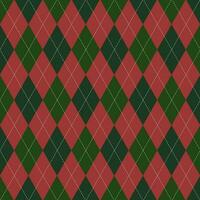 Green and red diamond argyle seamless pattern use for tablecloth, gift paper, napkin, blanket, scarf, textile and etc. vector