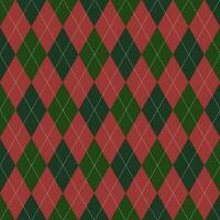 Green and red diamond argyle seamless pattern use for tablecloth, gift paper, napkin, blanket, scarf, textile and etc. vector