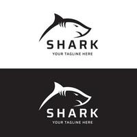 Unique and creative shark template logo vector design.