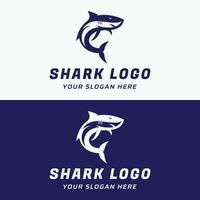 Unique and creative shark template logo vector design.