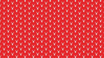 deer pattern background. Vector illustration. animal pattern . isolated in red